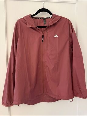 adidas Dusty Rose Hooded Running Jacket